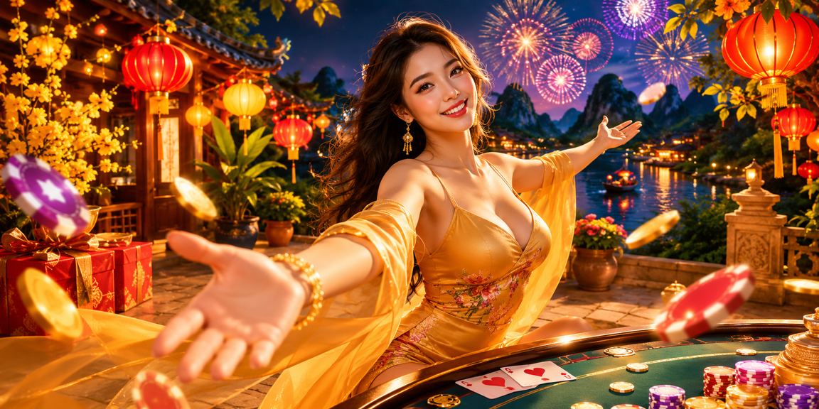 Cảnh trò chơi bài thú vị tại Hội An về đêm
